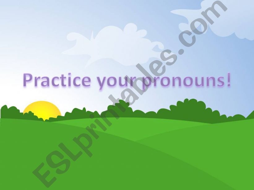 pronouns game  powerpoint