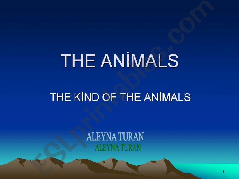 animals  powerpoint