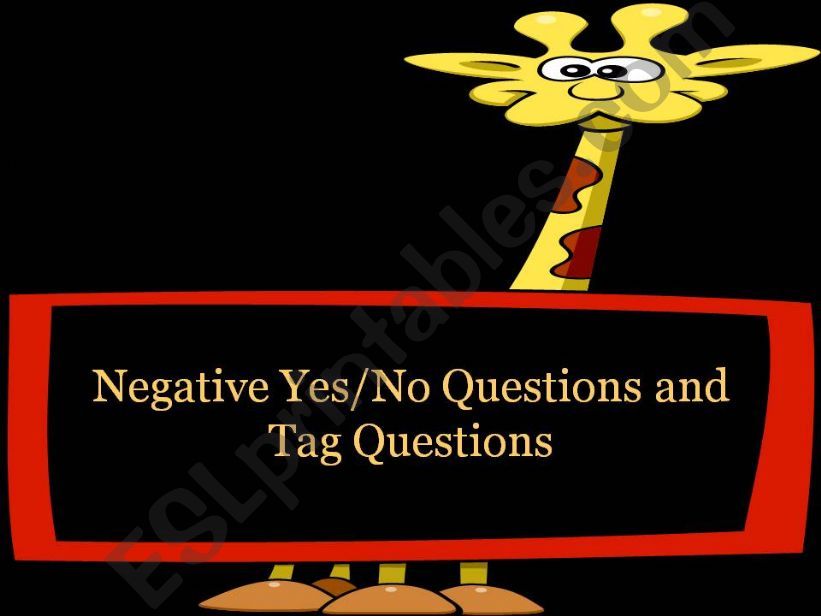 negative yes/no  questions and tag questions