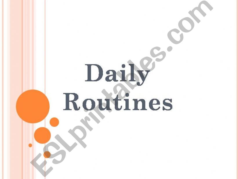 daily routines powerpoint