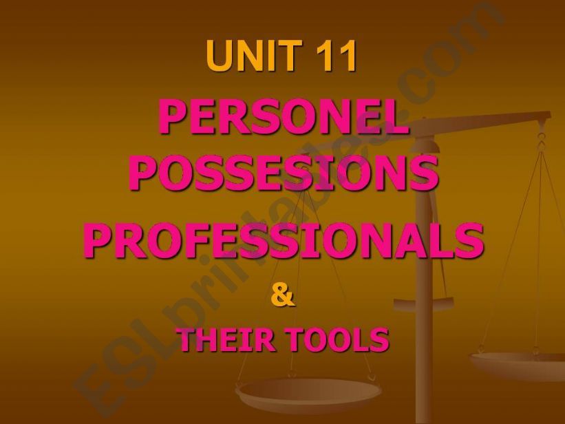 personel possesions powerpoint