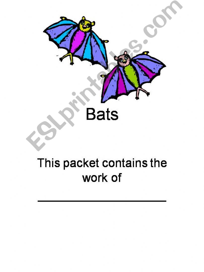 Phonics and Word skills with a Bat theme