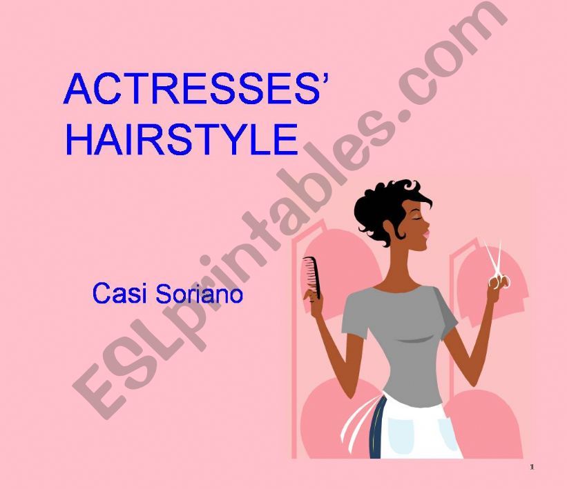 Actresses hairstyle powerpoint