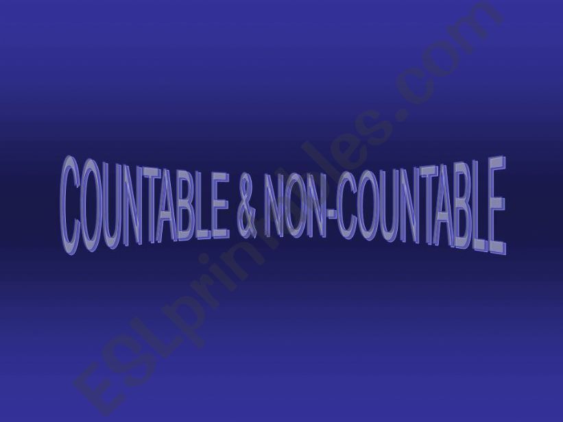countable and non-countable powerpoint