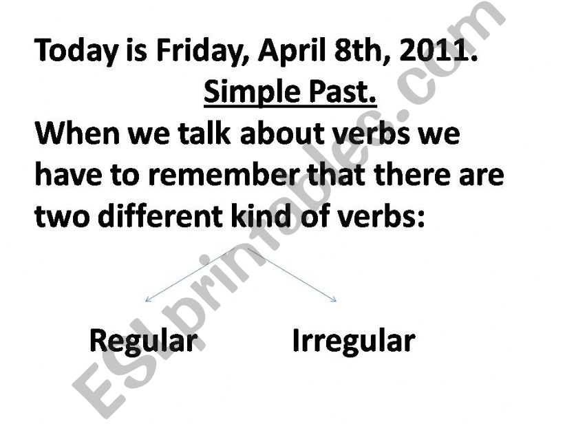 Simple Past powerpoint