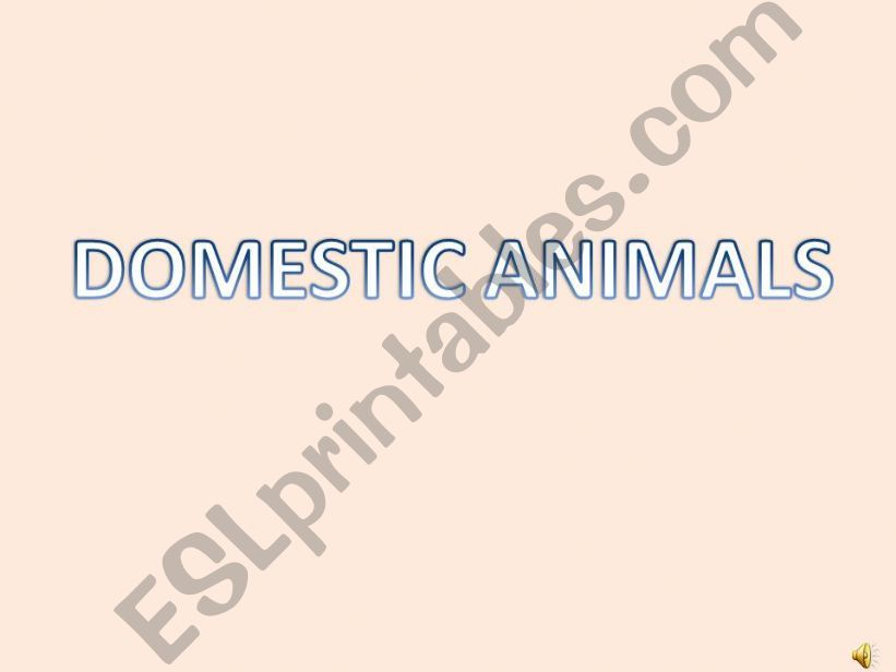 DOMESTIC ANIMALS powerpoint