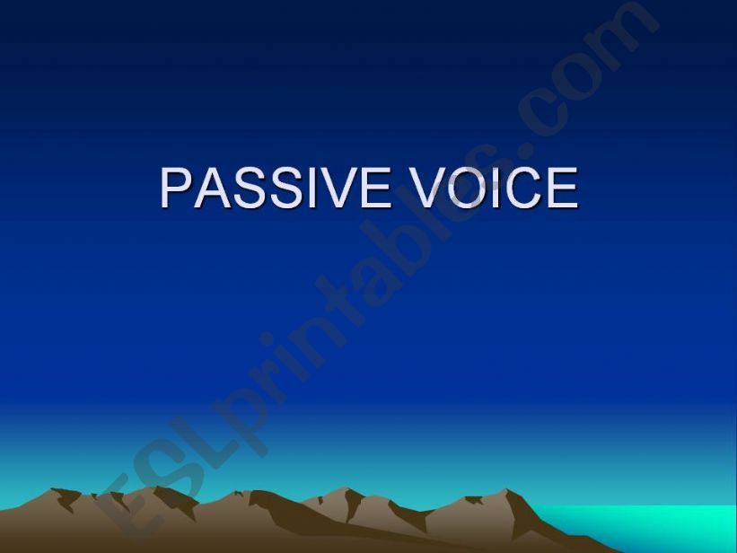 Present Passive  powerpoint