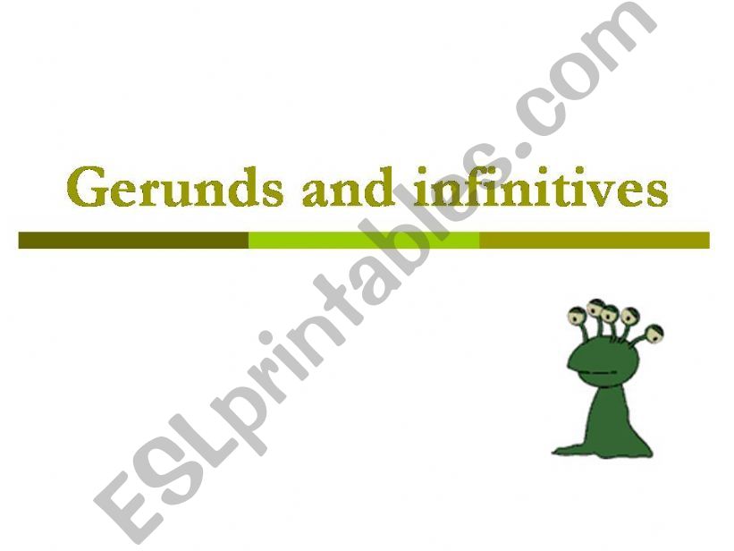 Gerunds vs infinitives powerpoint