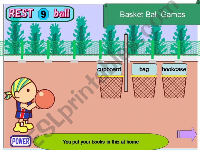 Throw ball in basket - part 4 powerpoint