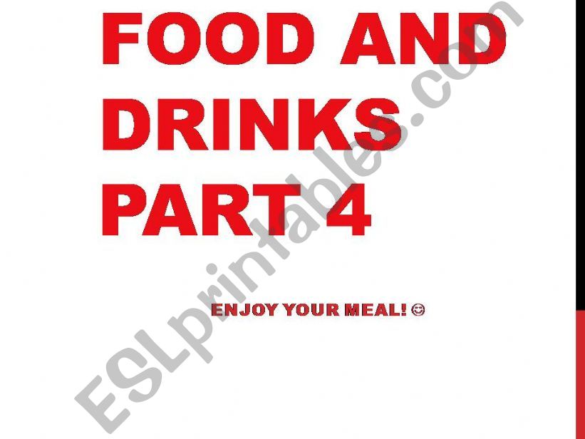 food and drinks (4/4)  powerpoint