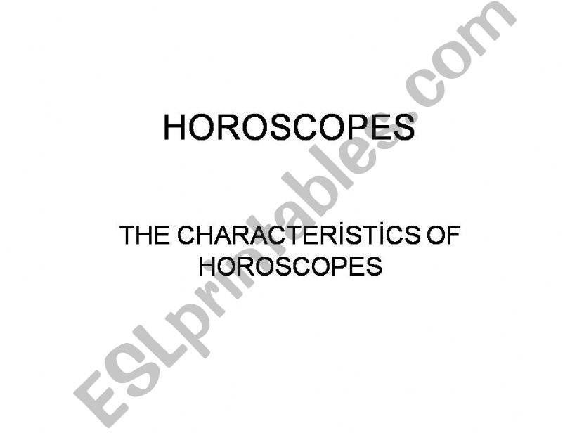 horoscopes powerpoint