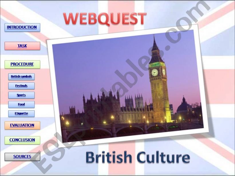 Webquest about British Culture
