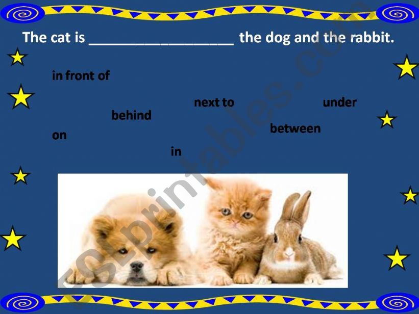 Prepositions game powerpoint