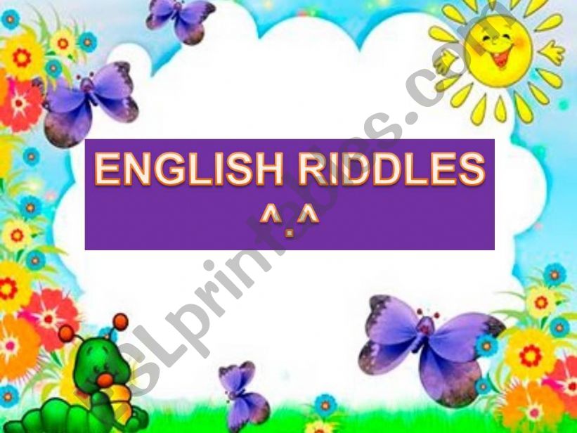 English Riddles powerpoint