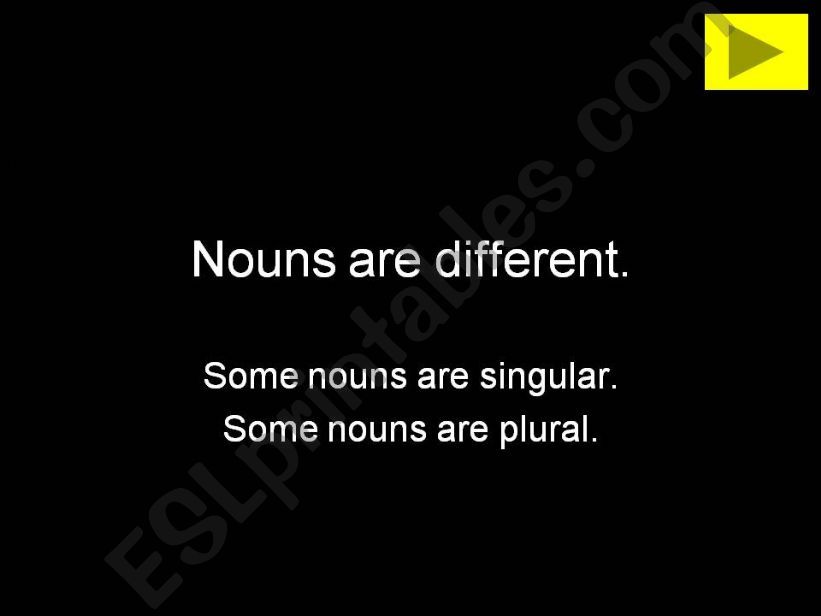 Singular and Plural Nouns powerpoint