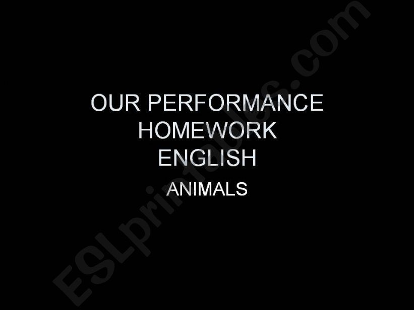 ANIMALS powerpoint