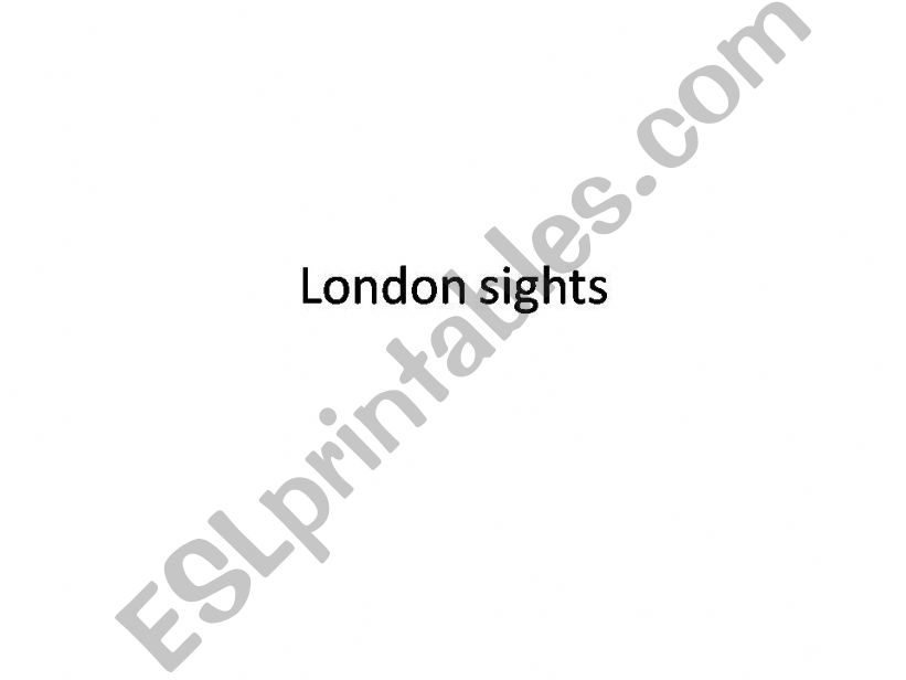 10 London Sights powerpoint
