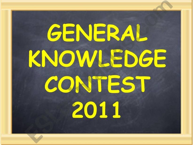 General Knowledge Contest  powerpoint
