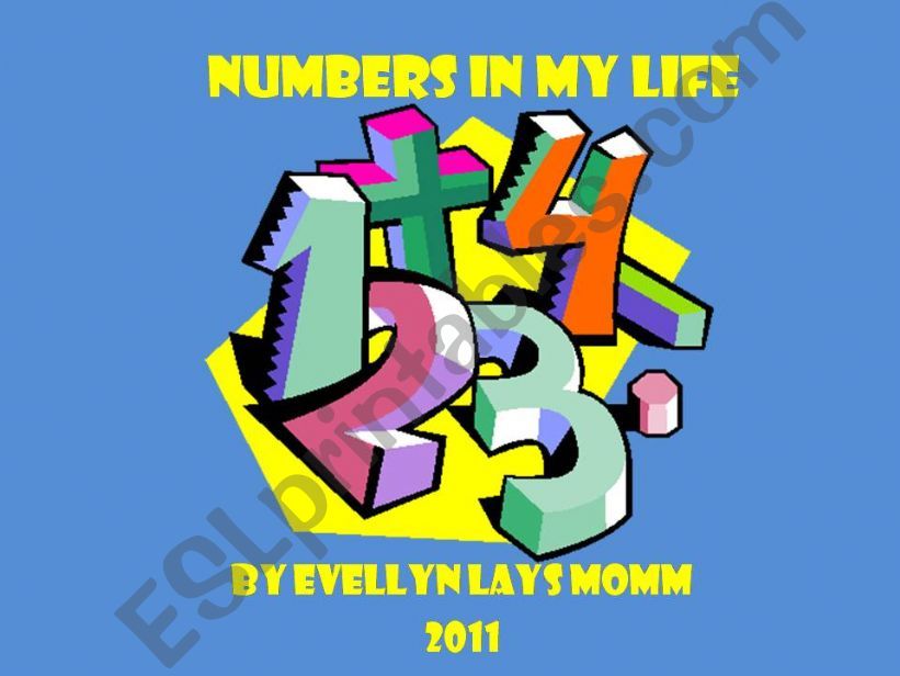 Numbers in my life powerpoint