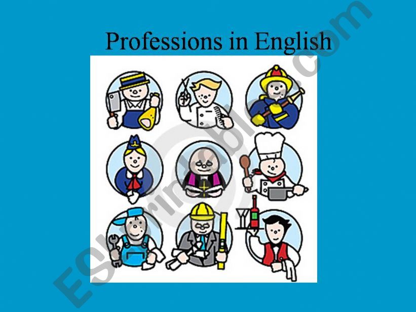 Professions in English powerpoint