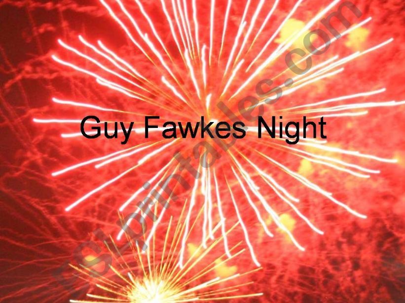 FESTIVALS AROUND THE WORLD 2 : GUY FAWKES
