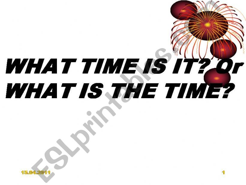 What time is it? powerpoint