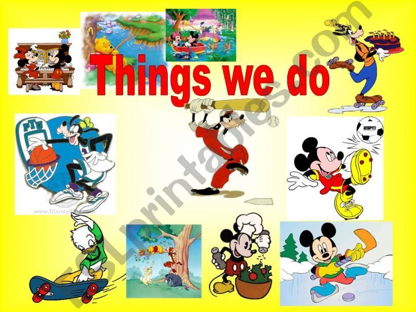 Things We Do Simple Verbs powerpoint