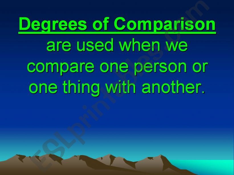 degrees of comparison powerpoint