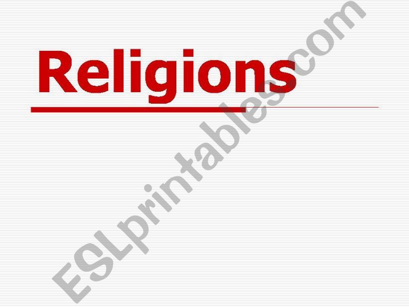 Five Main Religions powerpoint
