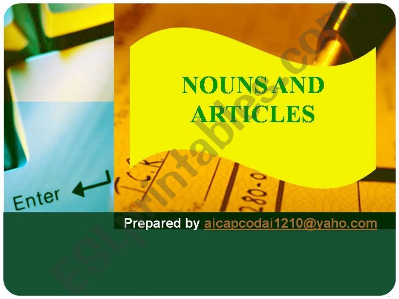 Nouns & Articles For TOEIC Preparation