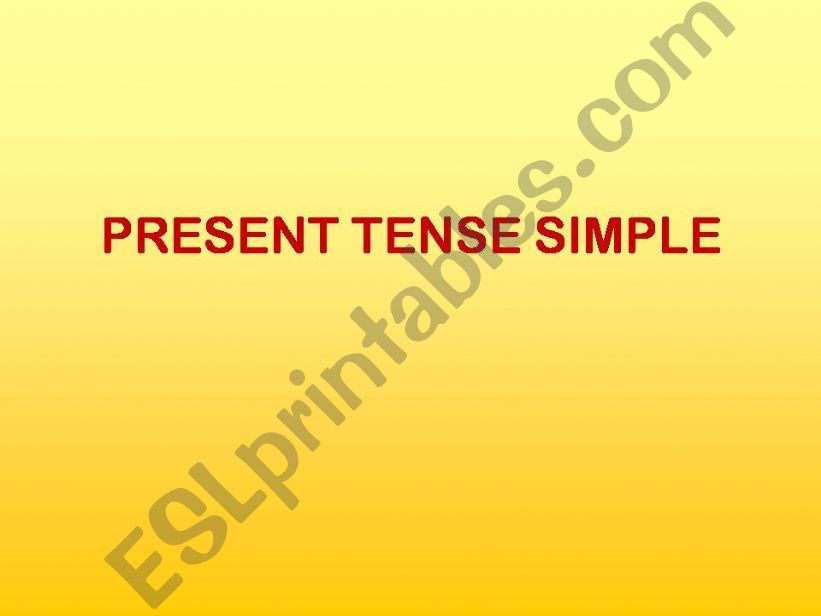 present tense simple powerpoint