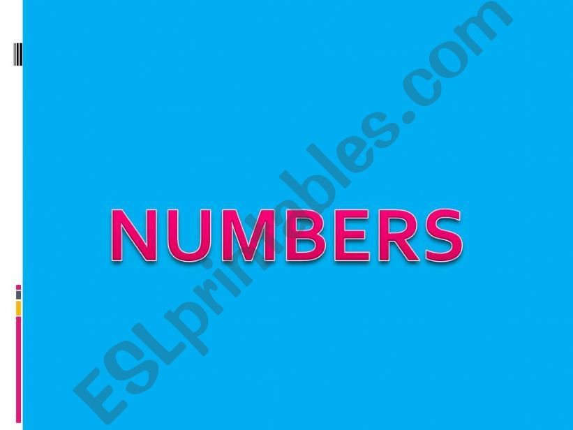 NUMBERS FROM 1 TO TEN powerpoint