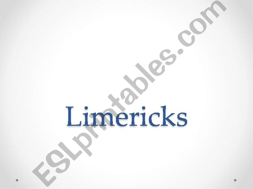 Limericks powerpoint