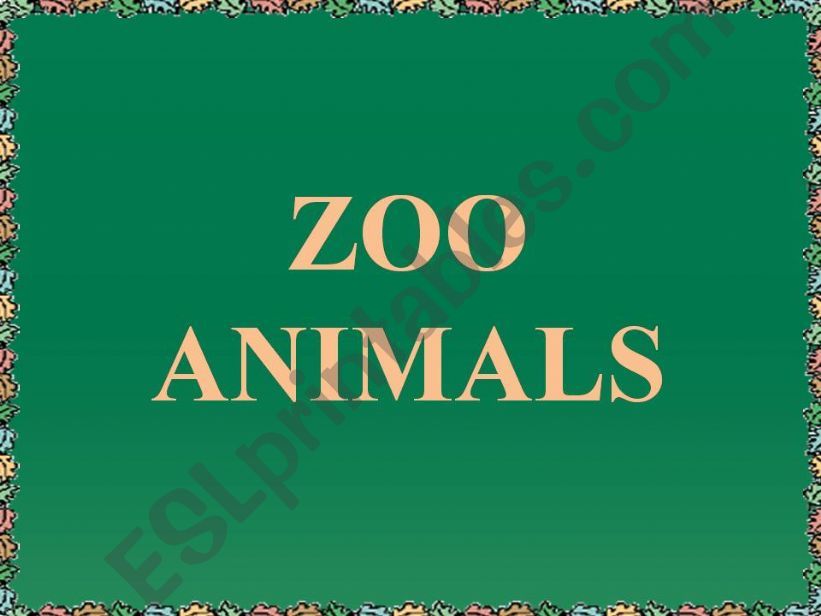 zoo animals powerpoint