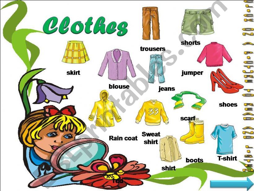 Clothes - Lesson + Game powerpoint