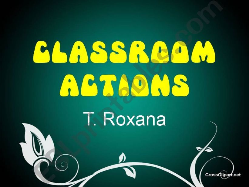 Classroom Actions powerpoint