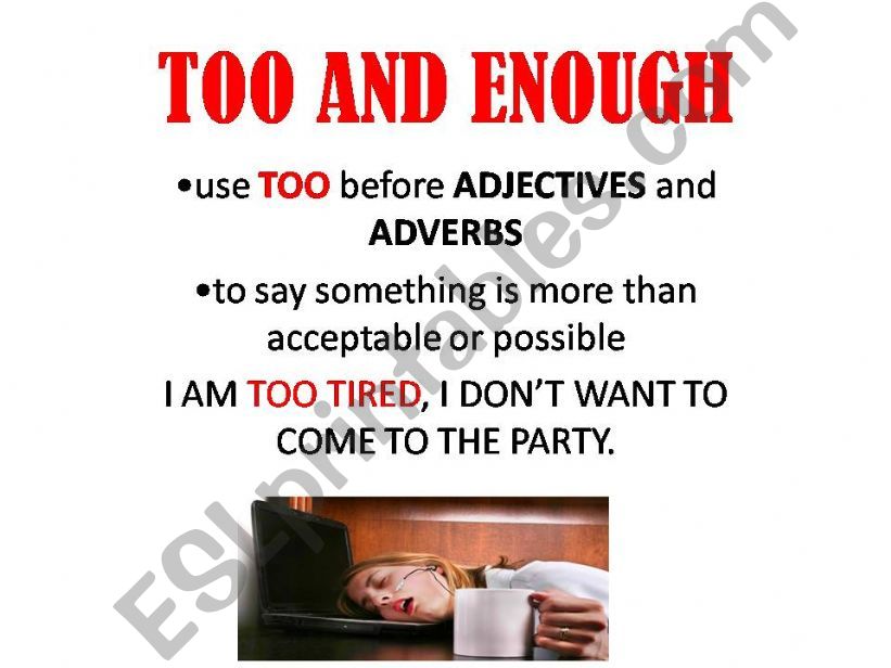Too and Enough powerpoint