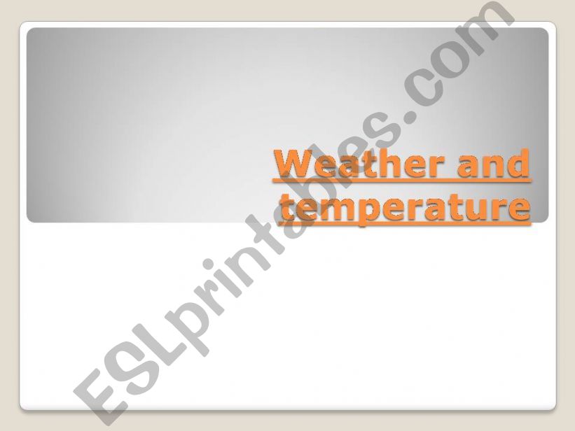 weather and temperature powerpoint