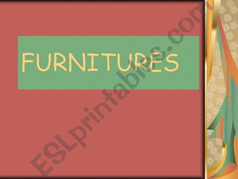 FURNITURES powerpoint