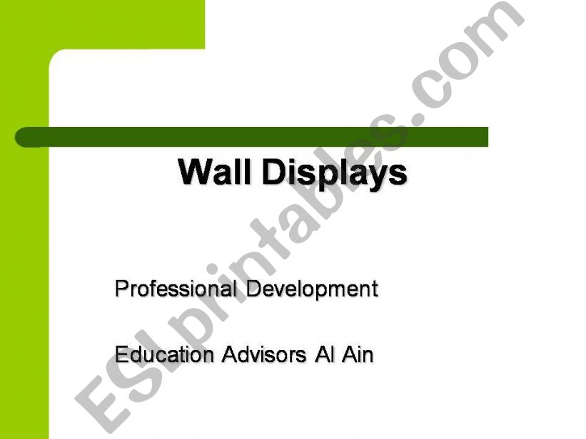 Wall Displays powerpoint