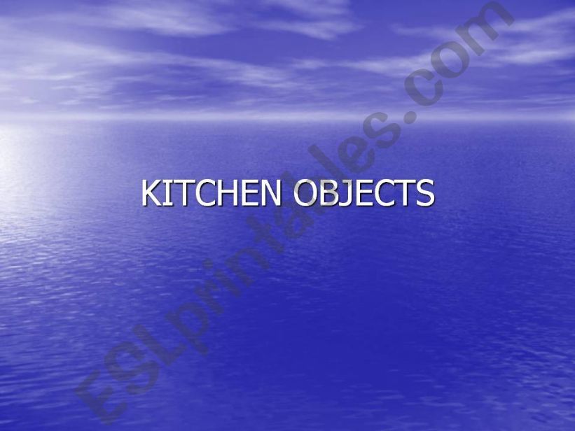 KITCHEN OBJECTS powerpoint