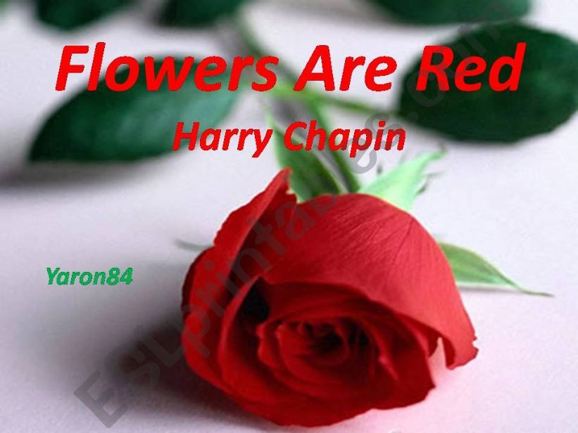 Flowers Are Red powerpoint
