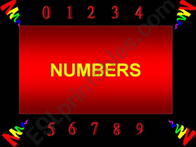 NUMBERS powerpoint