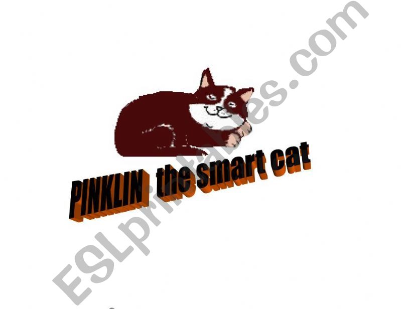 Pinklin the smart cat. powerpoint