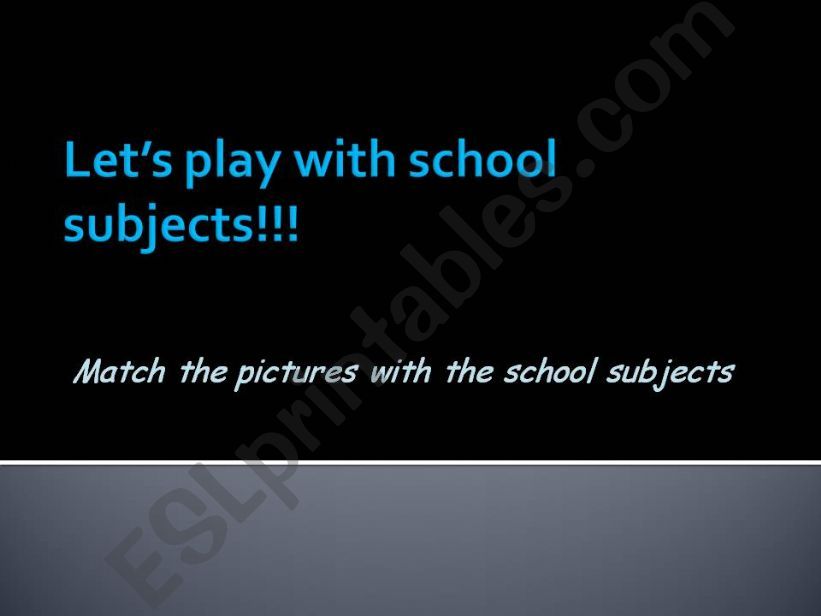 Lets play with school subjects (part 1)