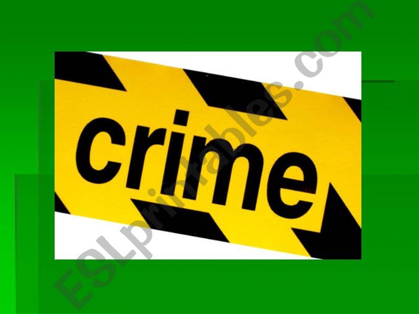 Crime and law vocabulary PPT powerpoint