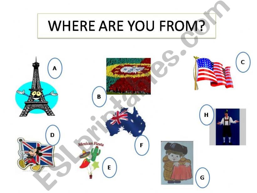 WHERE ARE YOU FROM? powerpoint