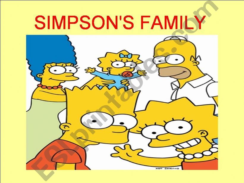 The Simpons family powerpoint