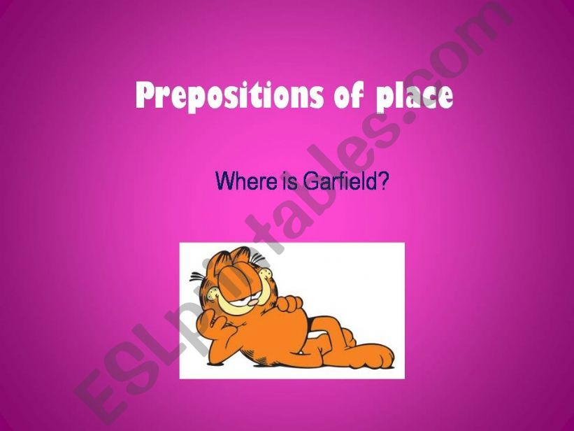 Prepositions of place powerpoint