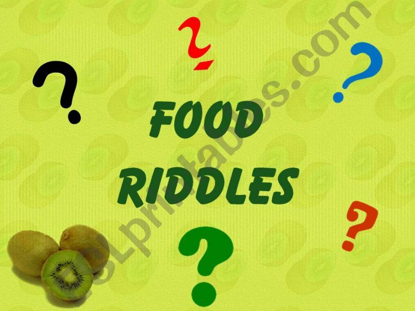 Food Riddles powerpoint